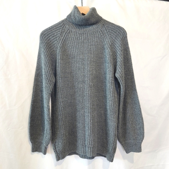 Don'T Ask Why Sweaters - AEO‎ Don't Ask Why Womens Turtleneck Sweater One Size Gray Fisherman Chunky
